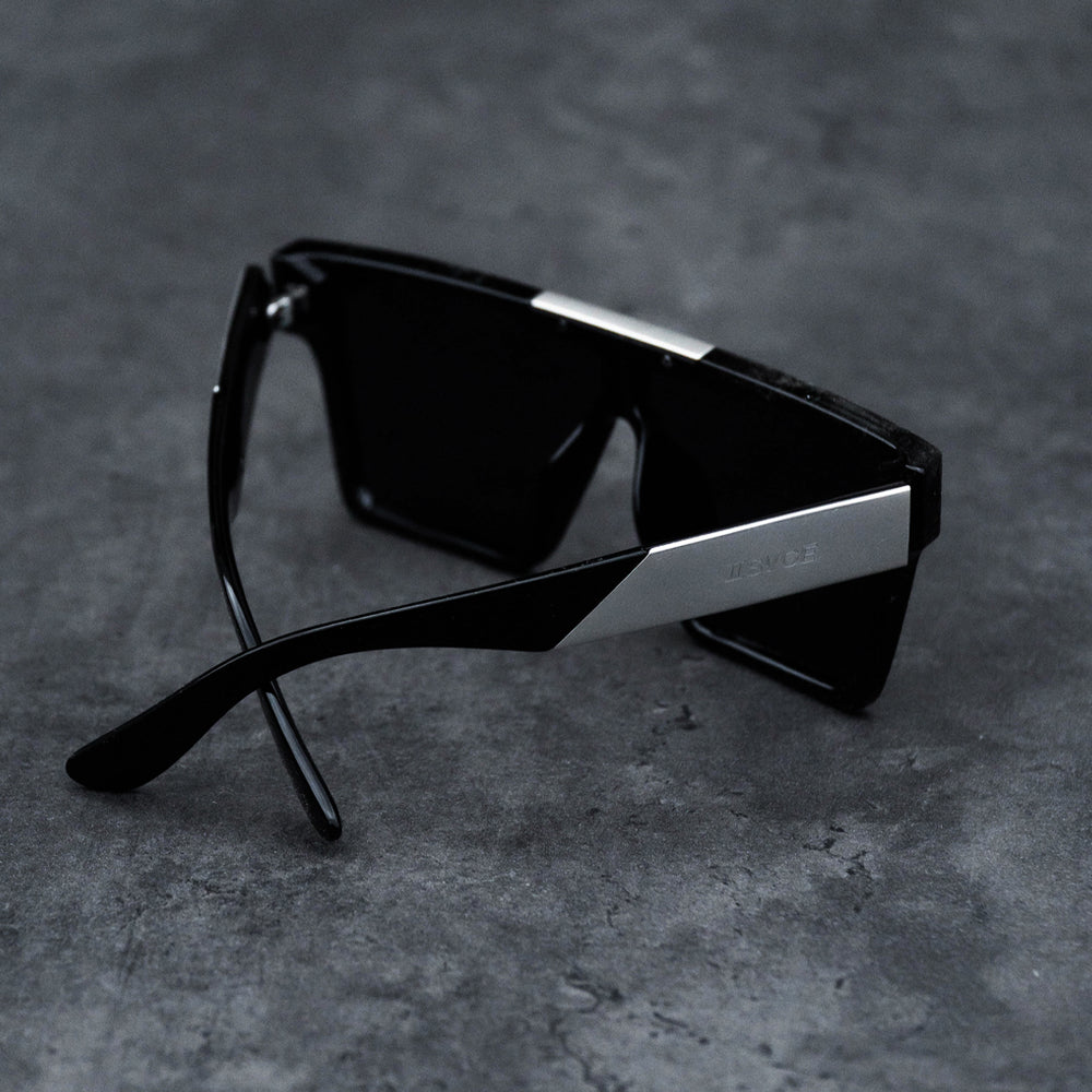 Stylish oversized Black silver Sunglasses TWO SVGE polarized TWO SVGE | Premium Sunglasses & Eyewear | Icon - Silver main image 4